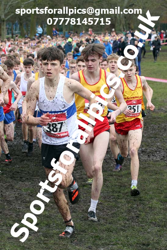 Intermediate boys, 2020 New Balance English Schools Champs., Sefton Park, Liverpool. Photo: David T. Hewitson/Sports for All Pics